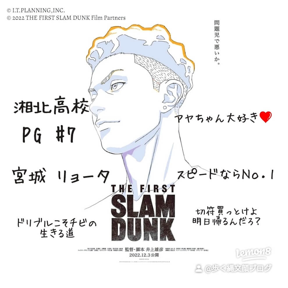 Slumdunk キャラクター紹介 宮城リョータ 歩く縄文顔ブログ